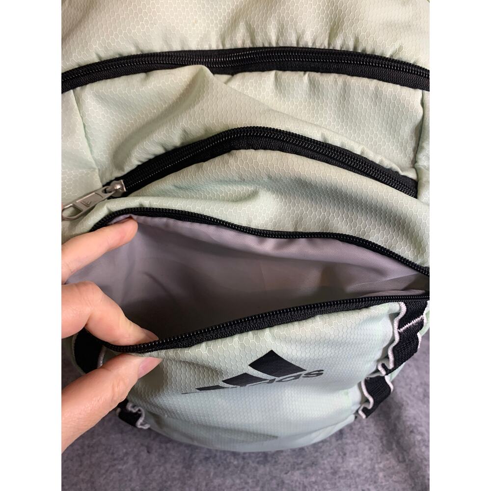 Adidas Excel V Backpack, Pale Green w Black, Book Bag, Padded Laptop Carrier - Picture 6 of 10